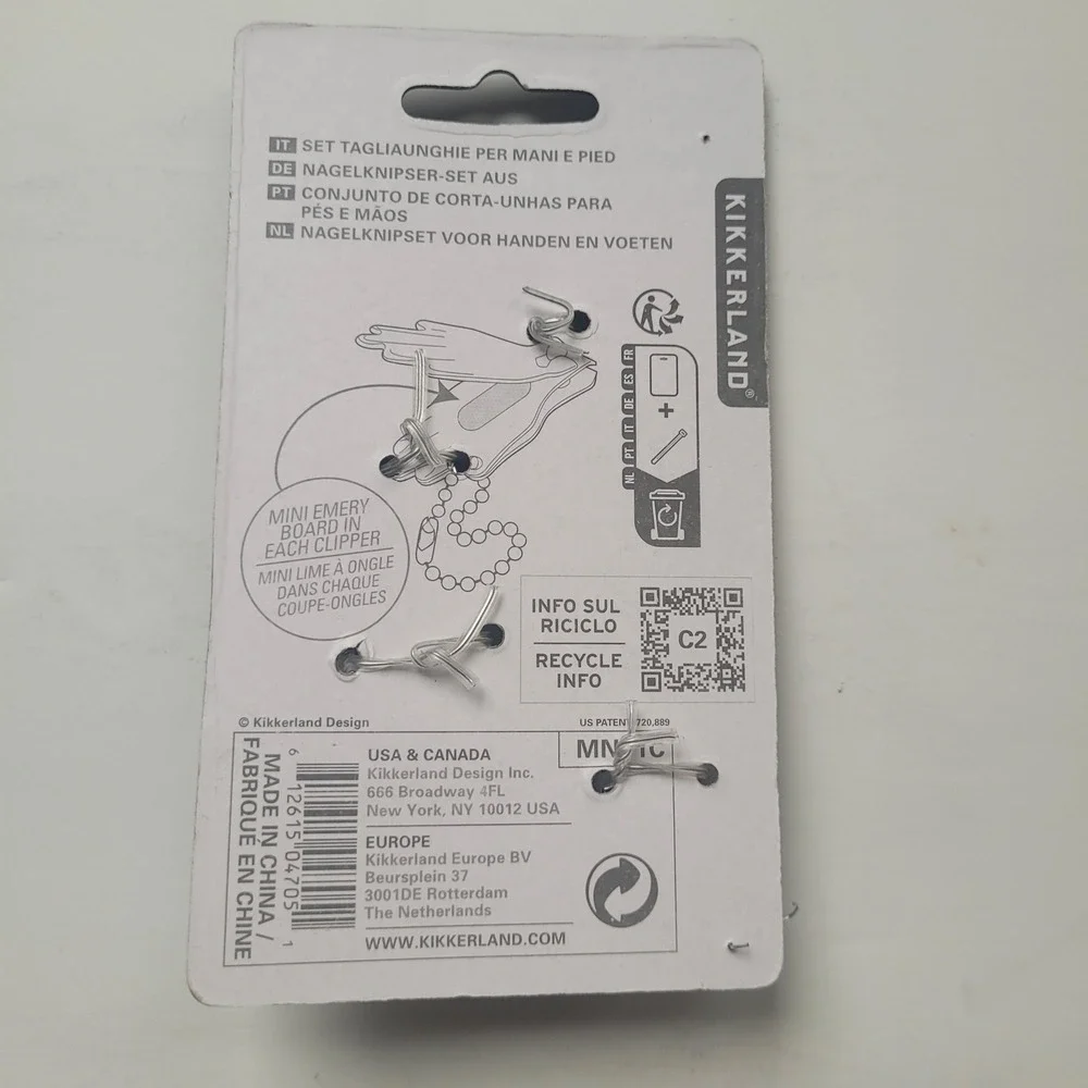 Kikkerland Hand and Foot Nail Clippers Set New